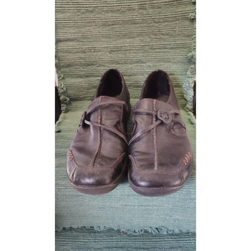 Clarks Wave Run Dark Brown Slip-on Loafers 7M
